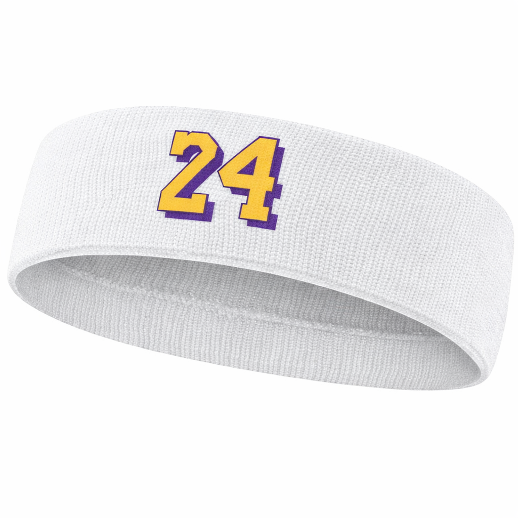 MAMBA 24 pack of 2 W;B Basketball HeadBand sweat absorbing fabric, one size