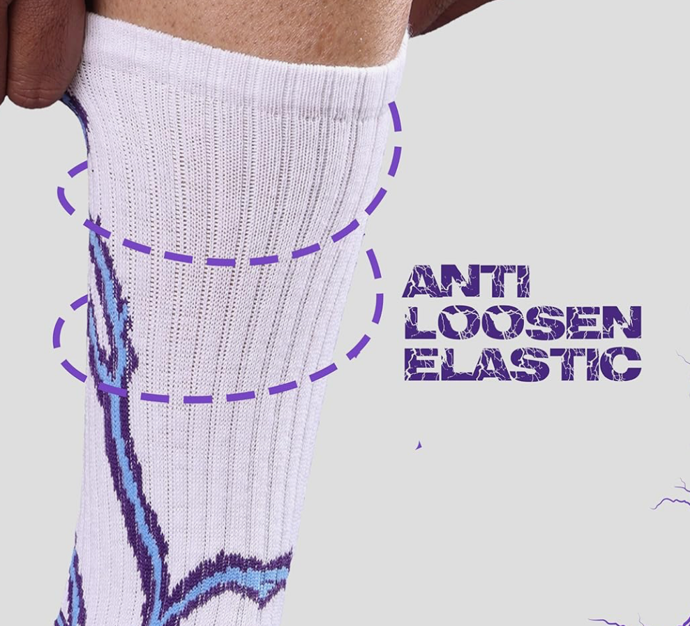 3 Pack Calf length Baller socks. High quality ,breathable , anti slip material . Black, white , green