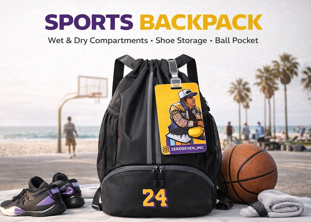 KOBE BagPack with(Ball/wet/dry/shoe) separate storage