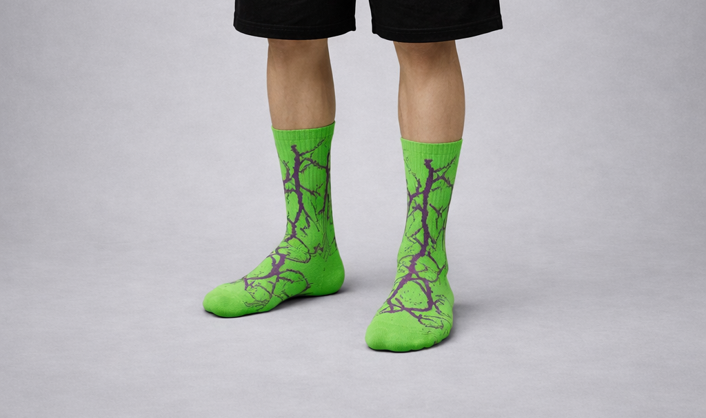 3 Pack Calf length Baller socks. High quality ,breathable , anti slip material . Black, white , green