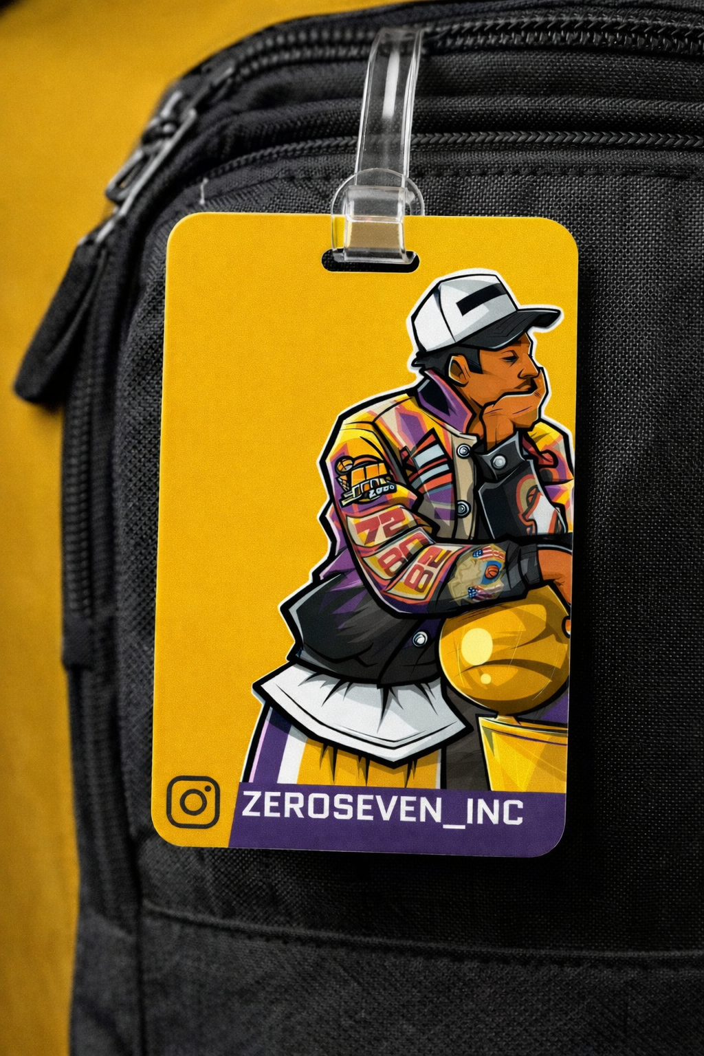 Kobe Inspired Bag Tag wallet size ( backside name and team ) pack of 5