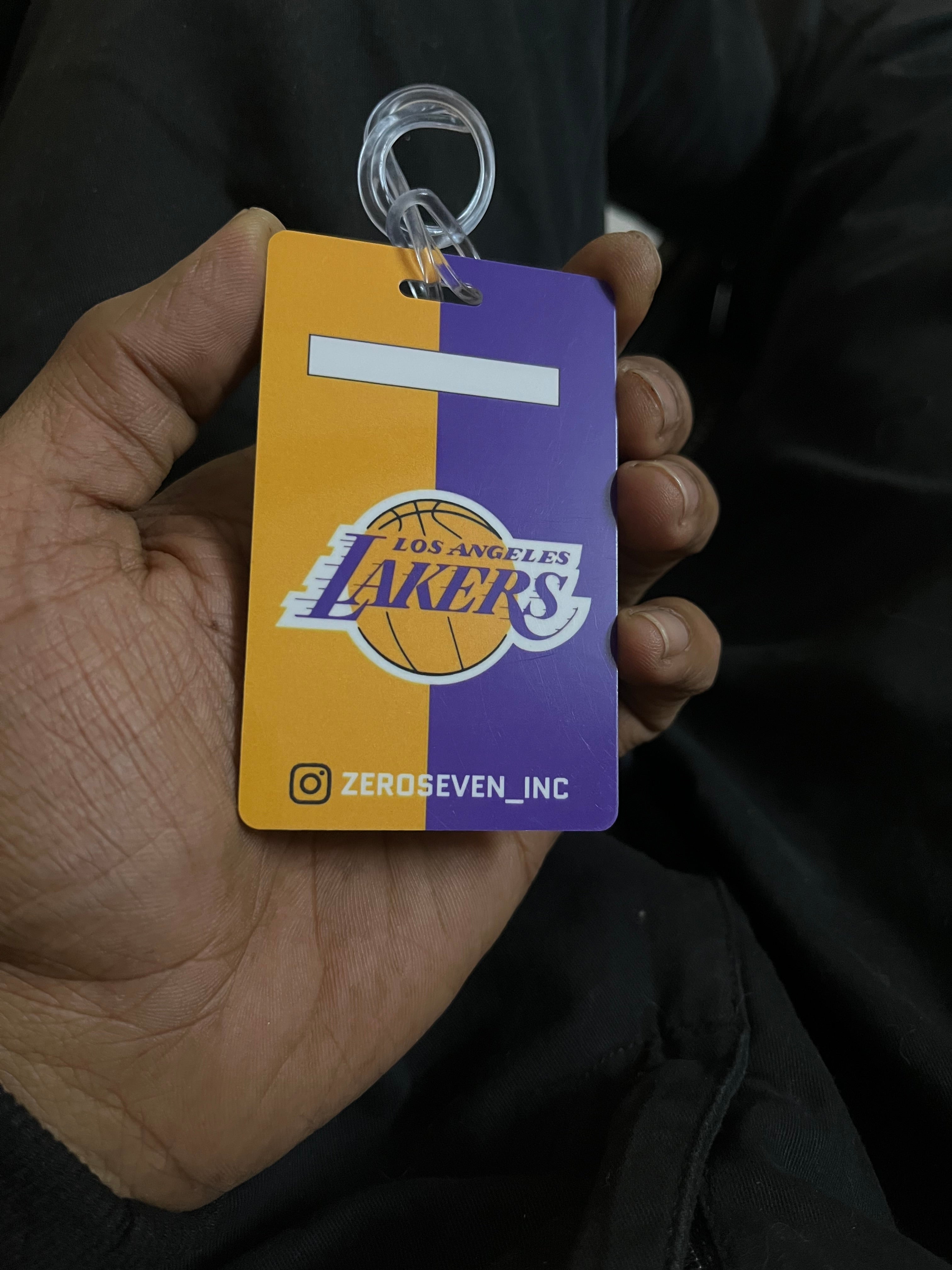 Kobe Inspired Bag Tag wallet size ( backside name and team ) pack of 5