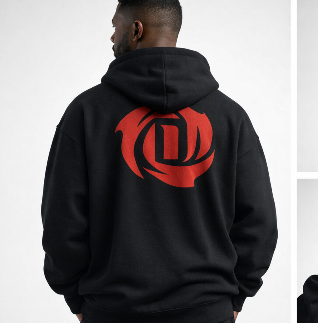 D.Rose Prime Black drop shoulder hoodie