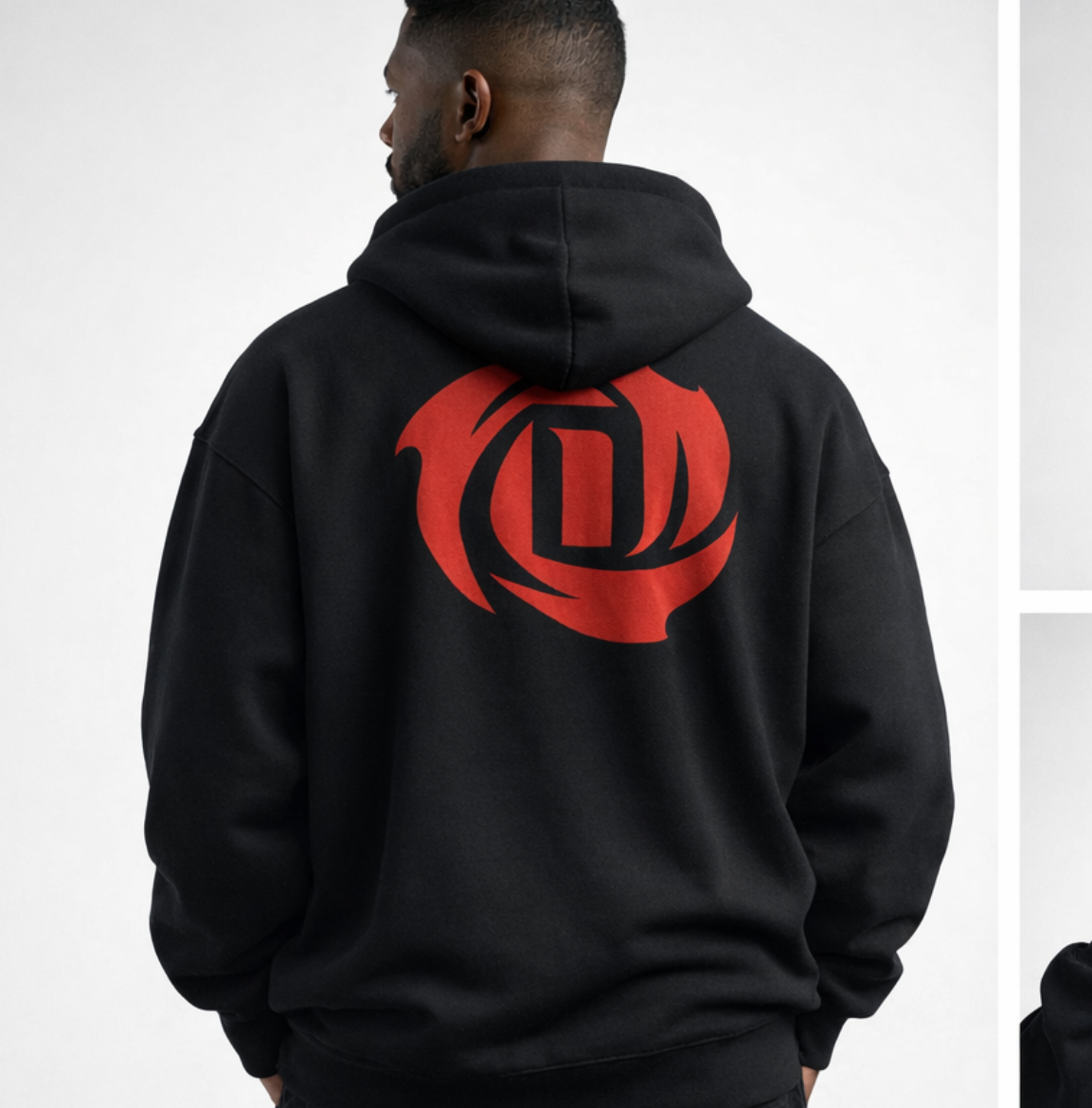 D.Rose Prime Black drop shoulder hoodie