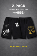 Pack 2 Premium Black shorts High quality GSM