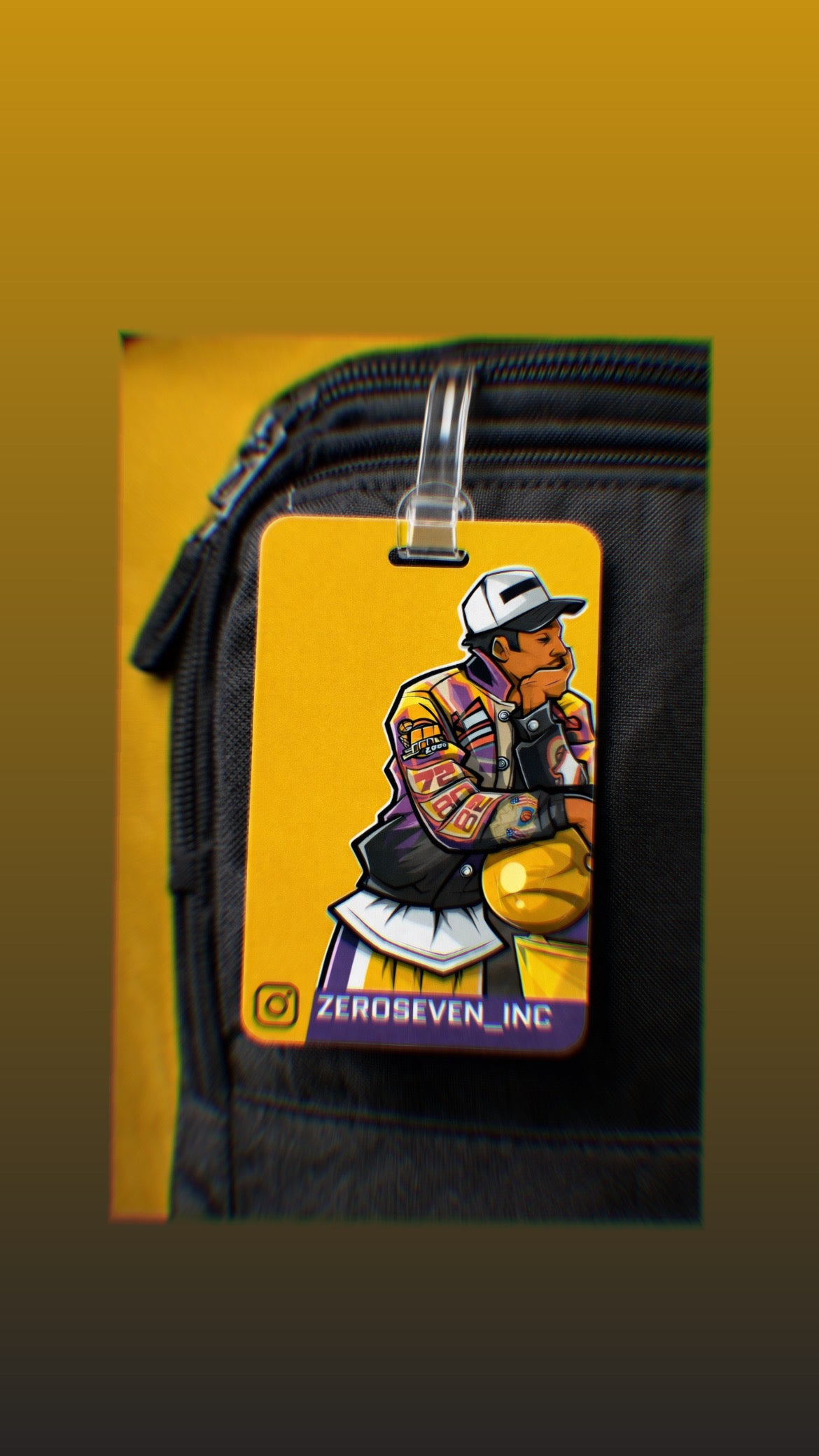 Kobe Inspired Bag Tag wallet size ( backside name and team ) pack of 5