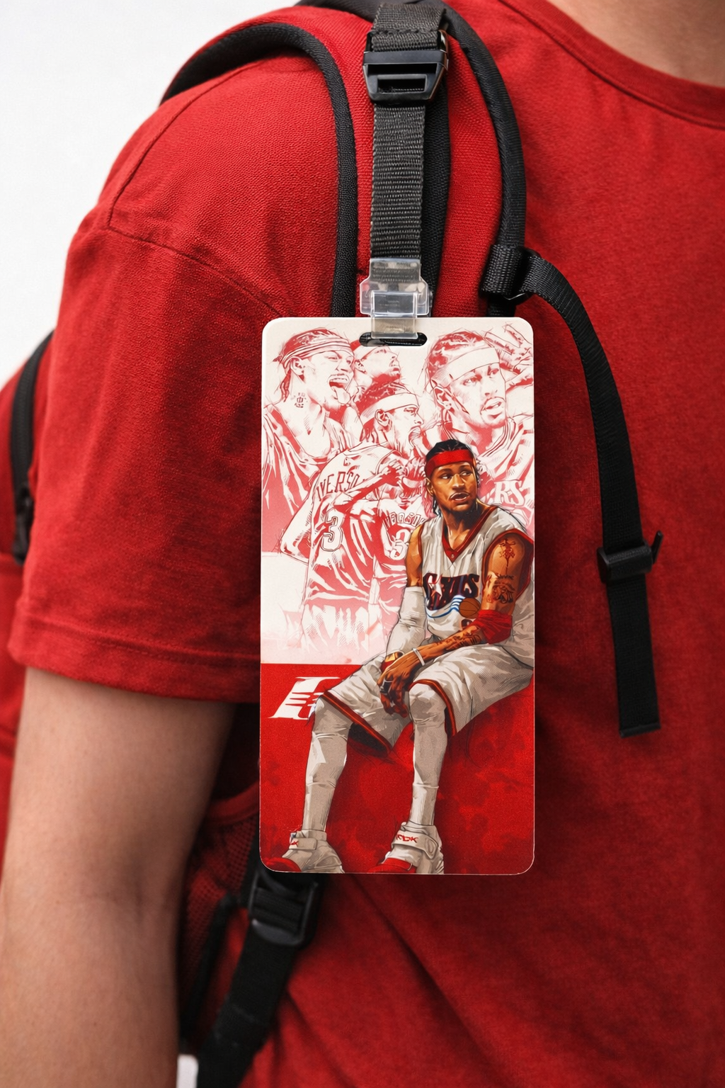 Pack of 2 Steph Curry and Iverson Comic Version bag tags , perfect gift ideas for ballers
