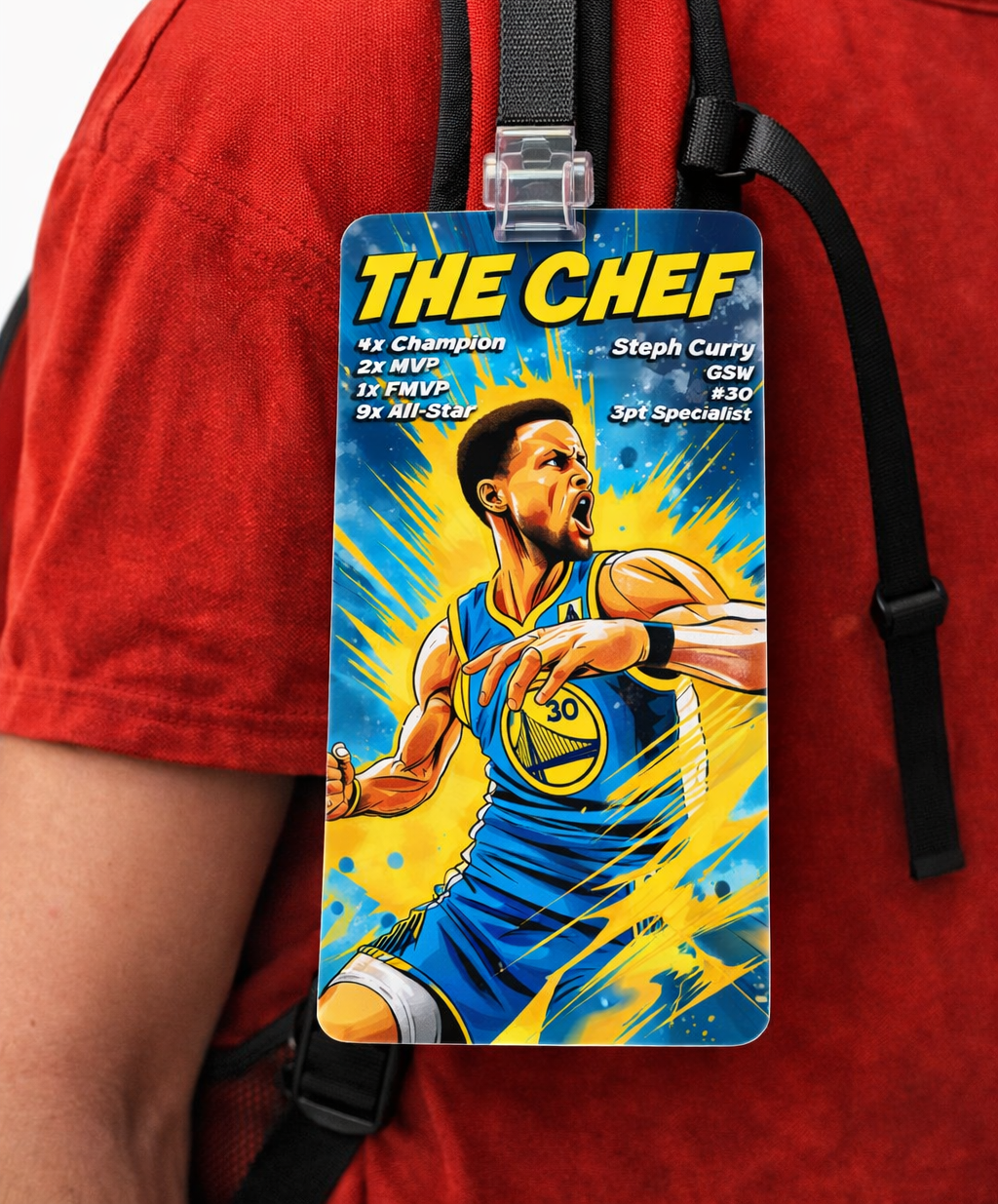Pack of 2 Steph Curry and Iverson Comic Version bag tags , perfect gift ideas for ballers
