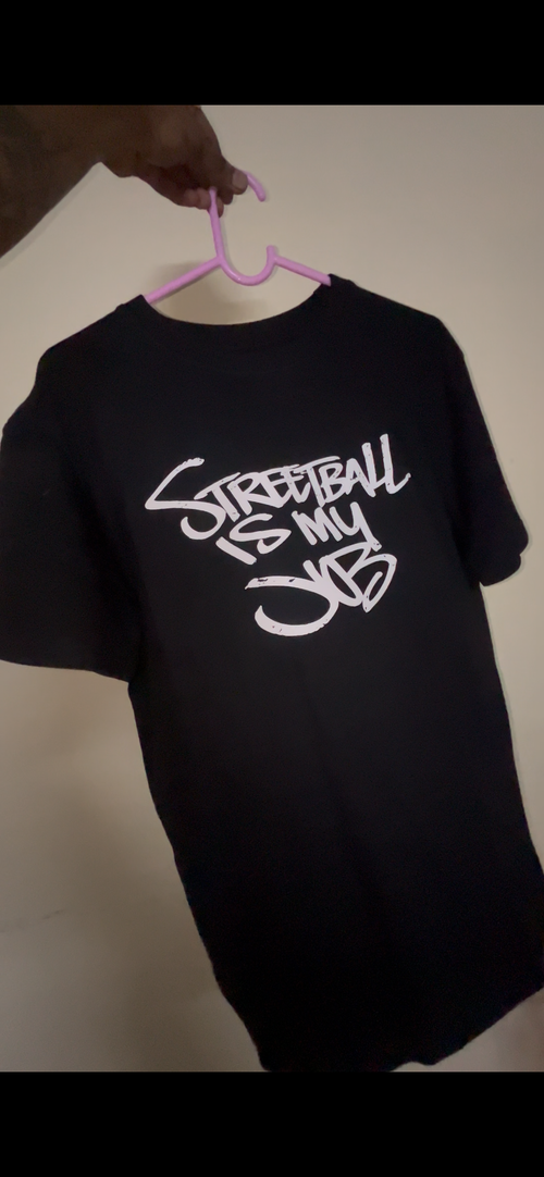 "Streetball Is My Job" Urban Graffiti Graphic T-Shirt – Premium Black Cotton Tee